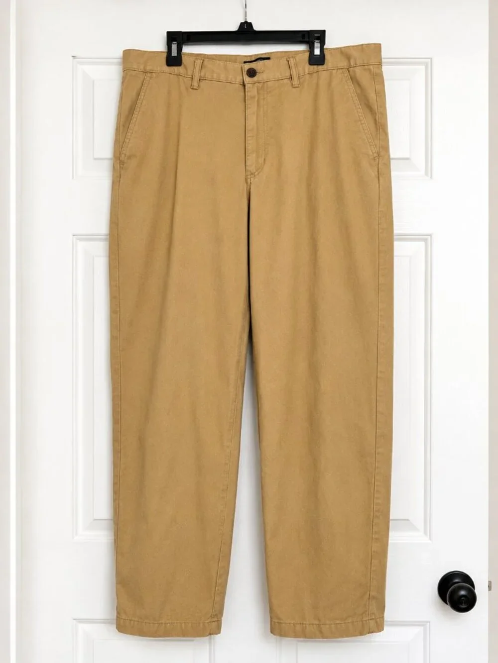 Land's End Men's Khaki Chino Pants Size 35 Classic Straight Leg Casual
